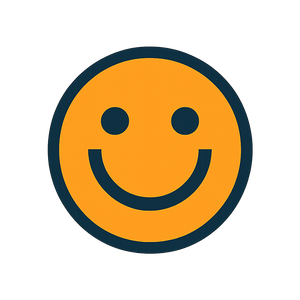 modern logo of a smily face - not realistic