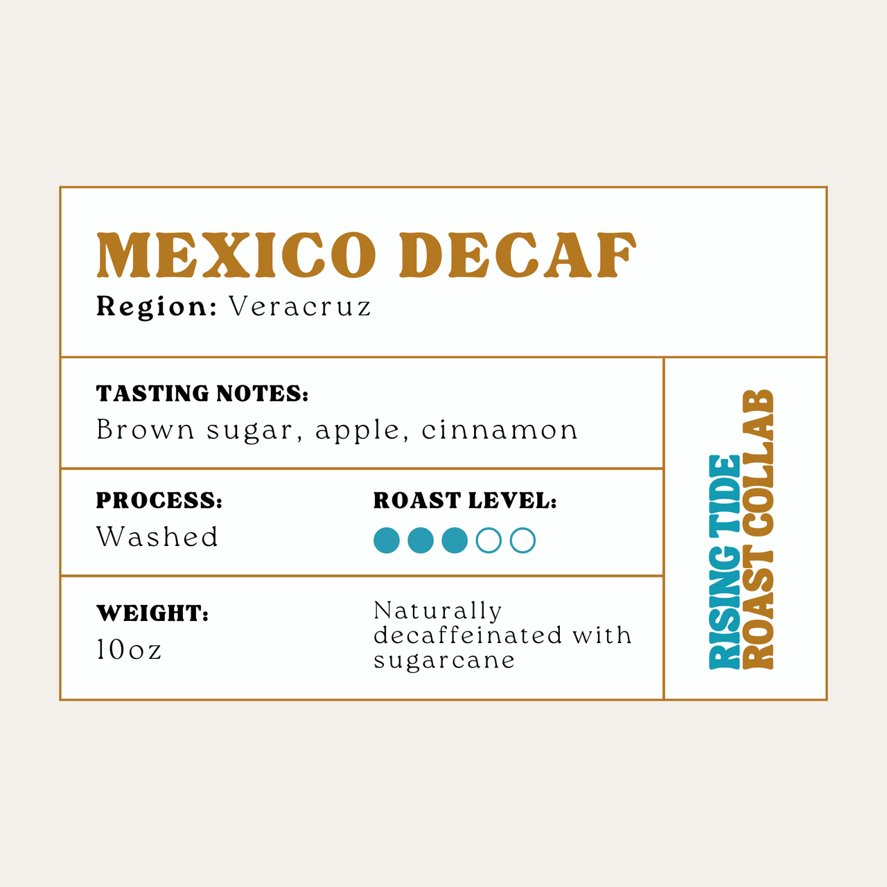 Mexico Sugarcane Decaf 10oz Bag