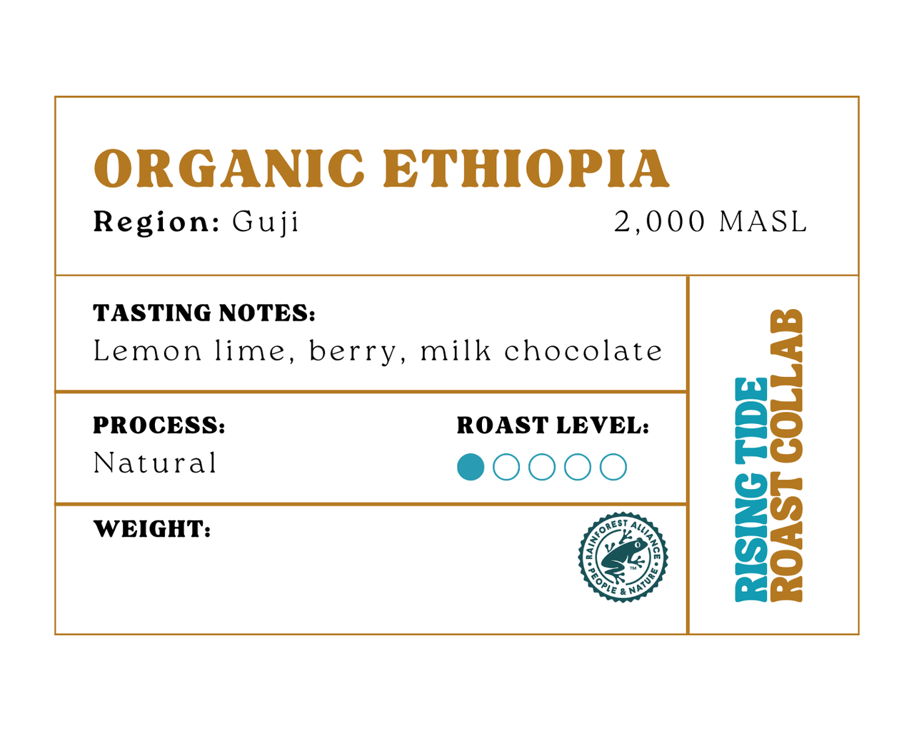 Single Origin Ethiopia (Organic, RFA) - White Label
