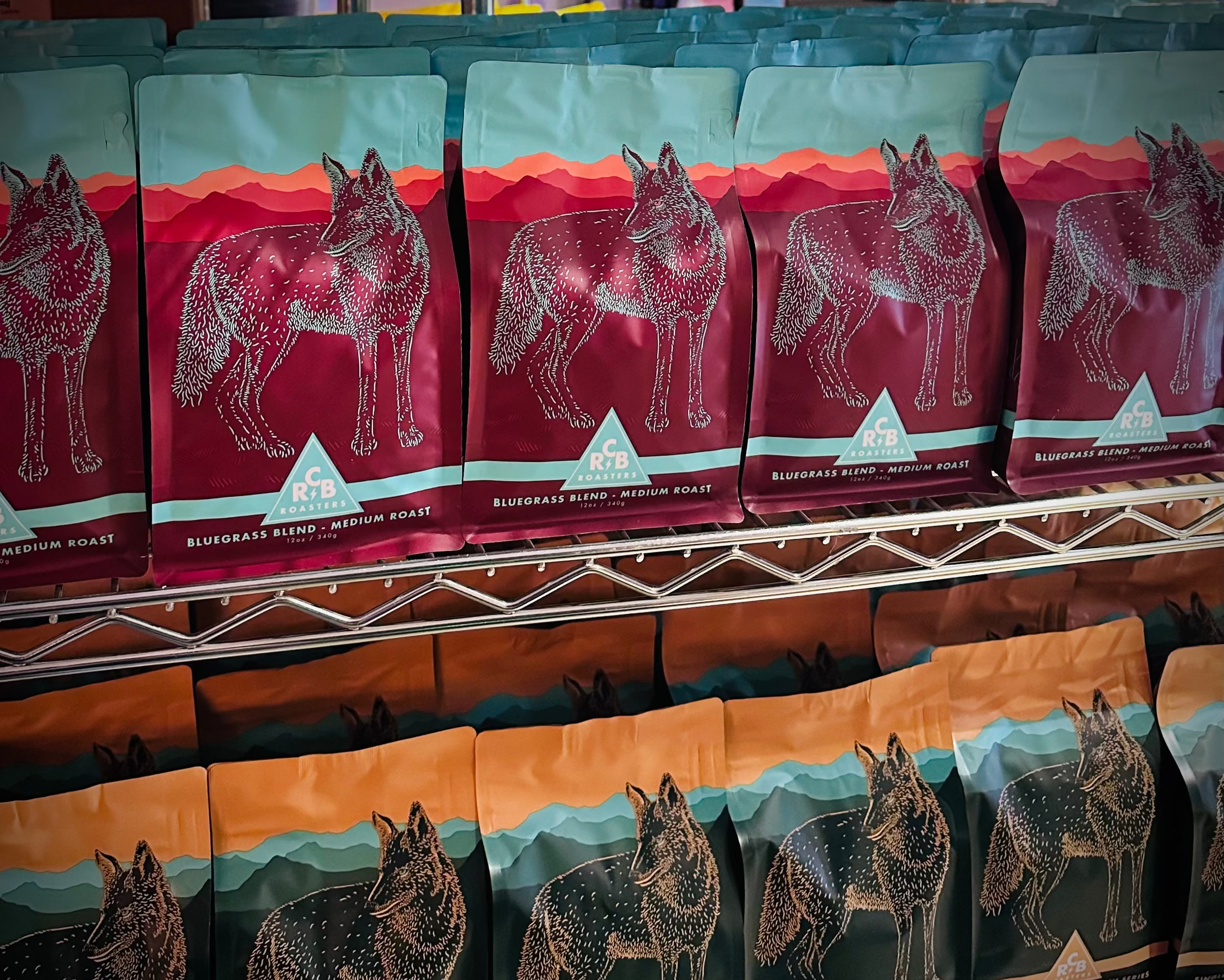 Coffee bags in production